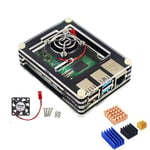 Raspberry Pi 4 Model B Case Kit Acylic case with Fan and Heatsink
