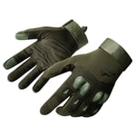 GOLOVEJOY taktiska / sporthandskar med pekskärmsfinger - storlek XL Militärgrön