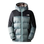 The North Face Womens Diablo Recycled Down Hoodie (Grön (POWDER TEAL/TNF BLACK) Small)