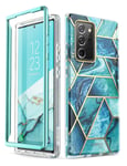 i-Blason Cosmo Series Case Designed for Galaxy Note 20 Ultra (2020 Release), Protective Bumper Marble Design Without Built-in Screen Protector (Ocean)
