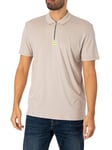 HUGODeresom241 Zip Polo Shirt - Light/Pastel Grey