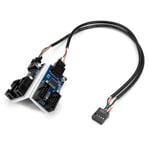 Motherboard 2.0 9pin USB Header 1 to 4 Extension Hub Splitter Adapter - Converter USB 2.0 Female to 4 Female - 30CM USB 9-pin Internal Cable 9 pin Connector Adapter Port Multiplier