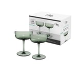 Villeroy & Boch - Like Sage champagne coupe/dessert bowl set 2 pces, coloured glass green, capacity 100 ml