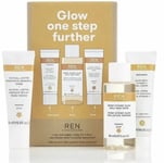 Ren Clean Skincare Glow One Step Further Skin Care Set Face Cream Toner Mask