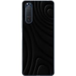 Sony Xperia 5 II Genomskinligt Skal Black Waves