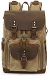 Camera Bag Backpack, camera case Waterproof Anti Theft Photography Backpack, Camera Travel Bag Professional Camera Lens Organizer,Khaki (Color : Khaki, Size : Khaki)