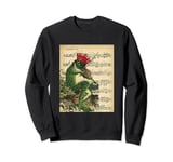 Cottagecore Music Aesthetic Frog Play With Violin Victorian Sweatshirt
