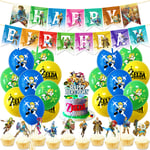 The Legend of Zelda festdekorationer: Komplett set för en Hyrule-tema födelsedagsfest! Paket 2 30-pack ballonger Package 2 30Pcs Balloons Set