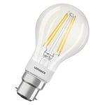LEDVANCE Smart lampe LED avec Bluetooth, B22d, dimmable, blanc chaud (2700K), remplace les lampes à incandescence de 60W,contrôlable avec Google Alexa et Apple HomeKit,SMART + BT Filament Dim,1-pack