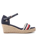 Espadrillos Tommy Hilfiger Mid Wedge Corporate FW0FW07078 Space Blue DW6