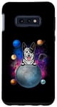 Coque pour Galaxy S10e Australian Cattle Dog On The Moon Galaxy Dog In Space Puppy