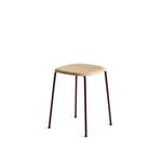 HAY Soft Edge 70 pall Oak-fall red stålstativ