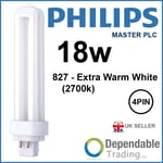 Philips 18W MASTER PL-C G24q-2 Cap Extra Warm White Compact Fluorescent Lamp