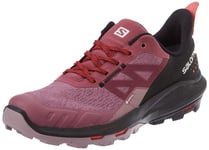 SALOMON Women's Outpulse GTX W Trail Running Shoe, Tulipwood/Black/Poppy Red, 10.5 UK