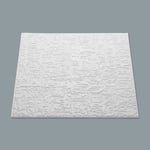 DECOSA Dalle de plafond AP105 - polystyrène - blanc - effet crépi