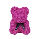 DERCLIVE Ultra Soft Rose Bear Toy Flower Romantic Doll Gift for Birthday Party Valentines Day Wedding