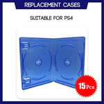 15 pcs - Double disque de rechange pour PS4, bleu, 2 CD, boîte Blu-Ray