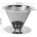 Rapanda - Salle de bain et WC,1Pc Stainless Steel Pour Over Coffee Dripper Double Layer Mesh Filter Cup Stand Home Office Use