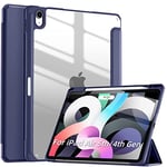 Amazon Brand - yeliot Case Compatible with iPad Air 5th Generation 2022/iPad Air 4th Generation 2020 Trifold Stand Protective Case with Pen Holder Car Sleep/Wake for iPad Air 10.9 Inches, Navy Blue