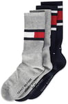Tommy Hilfiger Unisex_Child Flag Socks, Middle Grey (Middle Grey Blend), 9-11.5 UK (27-30) (Pack of 2)