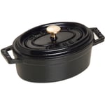 La Cocotte Oval Gryta Svart 11 cm 0,25 l