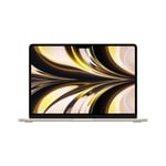 MacBook Air 13-tommer Apple M2 med 8-kjerners CPU, 8-kjerners GPU / 24 GB / 2 TB SSD / 35-watt med to porter / Stjerneskinn -  Dansk
