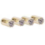 4-pack Universal 3 AA till D Storlek Parallell Batterikonverterare Adapterhållare Fack Vit