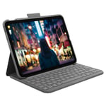 Logitech Slim Folio Keyboard Case for iPad 10.9 (10th Gen) - Grey
