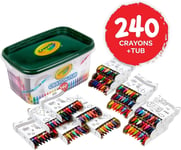 Crayola 240x Crayons Multi-Color Max Arts And Crafts Large Tub Official