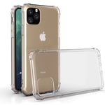 iPhone 11 - Stötdämpande Silikonskal med Tjocka Hörn Transparent/Genomskinlig
