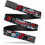 Buckle-Down Men's Web Belt Spider-Man, Multicolor, 1.25" Wide-Fits up to 42" Pant Size