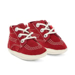 Kickers Hi Crib Lace-Up Red Suede Leather Kids Shoes 115723