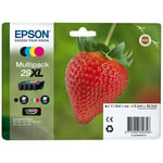 Genuine Epson 29XL Strawberry Multipack Ink Cartridges - Brand New BK/C/Y/M