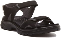 Ecco Womens Offroad Sandals 2 Adjustable Strap Eva In Black Size UK 3 - 8