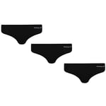 Reebok Women's Sports Thongs, Multi Pack Workout Underwear | Stretchy and Comfortable – Black, Pack of 3, S