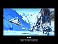 Komar Poster d'Art Mural, 40cm x 30cm, Star Wars Classique RMQ Hoth Battle Snowspeeder