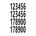 2 Ark 1,25 x 3,8 cm numeriska etikett klistermärken Siffror