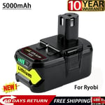 For Ryobi P108 ONE+ Battery18V 5.5Ah Li-ion Replace Battery RB18L50 HighCapacity