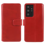 Nordic Covers Samsung Galaxy S21 Ultra Fodral Äkta Läder Poppy Red