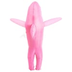 Halloween-festdräkt rolig docka uppblåsbar dräkt julscenföreställning festivalklädsel cosplay Shark pink Children [90-130cm]