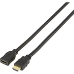 SpeaKa Professional HDMI Extension Cable HDMI-A Male, HDMI-A Female 1.00 m Black SP-7870528 Audio Return Channe