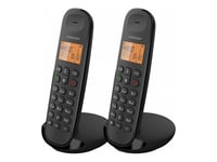 Logicom Iloa 250 - Téléphone sans fil avec ID d'appelant - DECT\GAP - (conférence) à trois capacité d'appel - noir + combiné supplémentaire