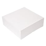 García de Pou - Lot de 50 boîtes à pâtisserie sans fenêtre 'Thepack' 250 g/m² 28 x 28 x 10 cm blanc en carton ondulé Nano-Micro