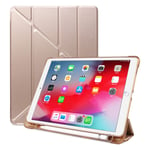 iPad 10.2 (2019) origami leather flip case - Champagne Gold
