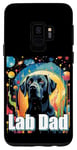 Coque pour Galaxy S9 Lab Dad Labrador Retriever Noir Père coloré Spacey
