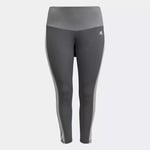 adidas Womens Designed to Move Plus Size High Rise Leggings - Grey / 3XL
