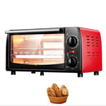 POWER BANKS Electric Mini Oven Two-Layers Toaster Oven with Multiple Functions And Grill Adjustable Temperature Control Timer Double Knobs Compact Household Baking Oven 1050W 12L