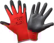 Lahti Pro Nitrile Gloves. Red-Spell L221210p, Card, "10", Ce, Lahti