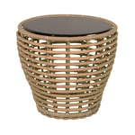 Basket sidobord natur/lavasten Ø50 cm