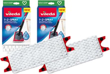 Vileda 1-2 Spray Mop Refill, Pack of 2, 1-2 Spray Mop Head Replacements, Authent
